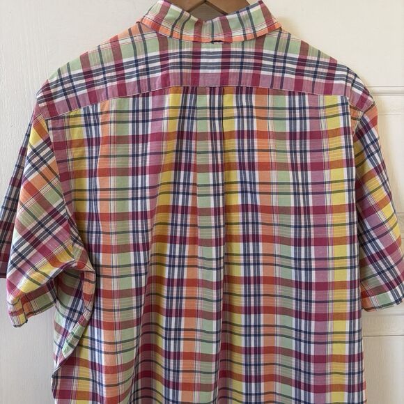 Ralph Lauren Men Shirt Large Plaid Classic Fit Multicolor Designer Preppy Pride - Picture 8 of 10